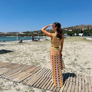 Crochet Skirt and Top beach cover up